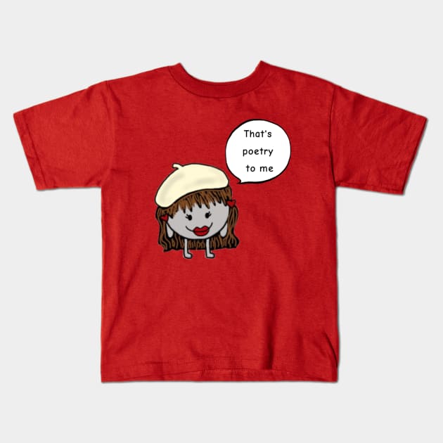 Ema Poema Kids T-Shirt by TheSubatomicP